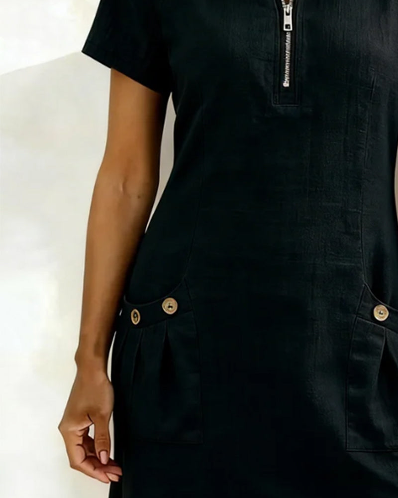 Charlotte | Zip detail midi dress