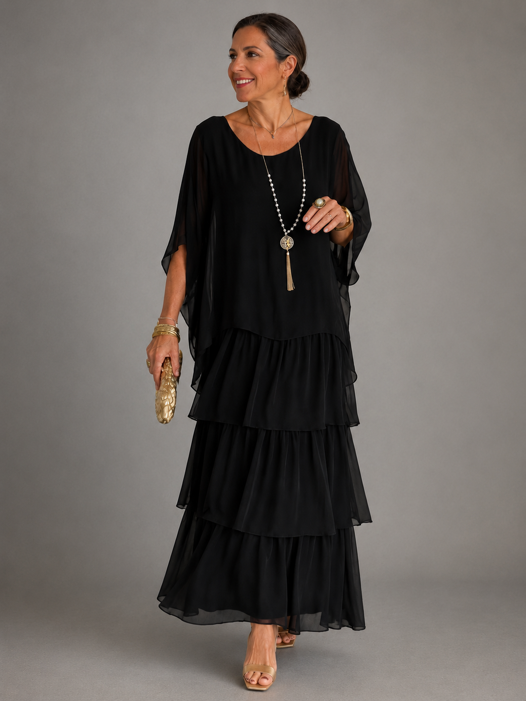 Selene | Elegant Layered Maxi Dress