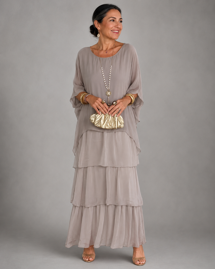Selene | Elegant Layered Maxi Dress