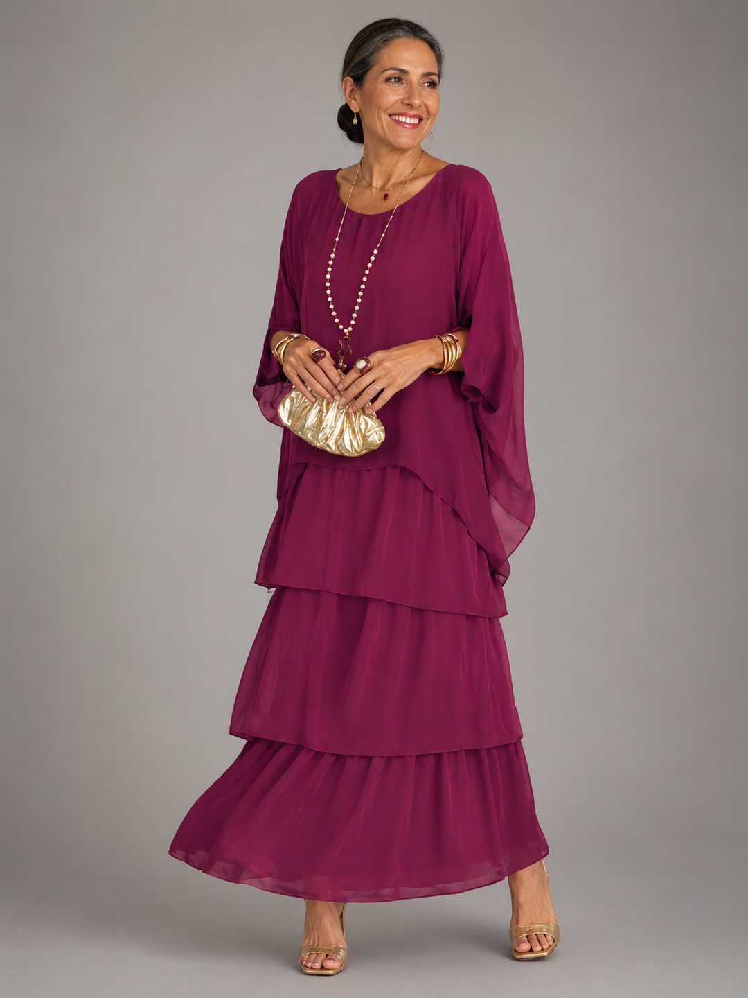 Selene | Elegant Layered Maxi Dress