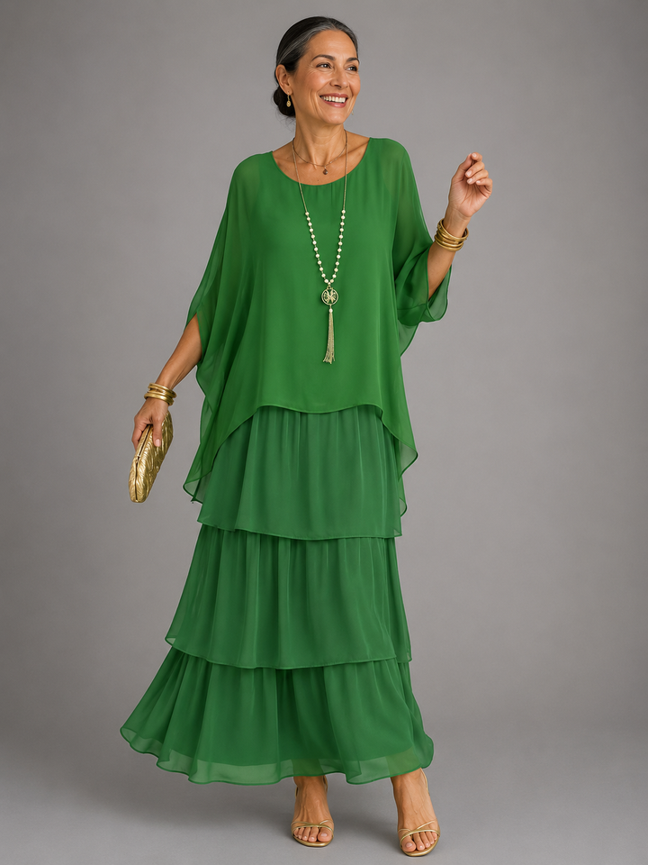 Selene | Elegant Layered Maxi Dress