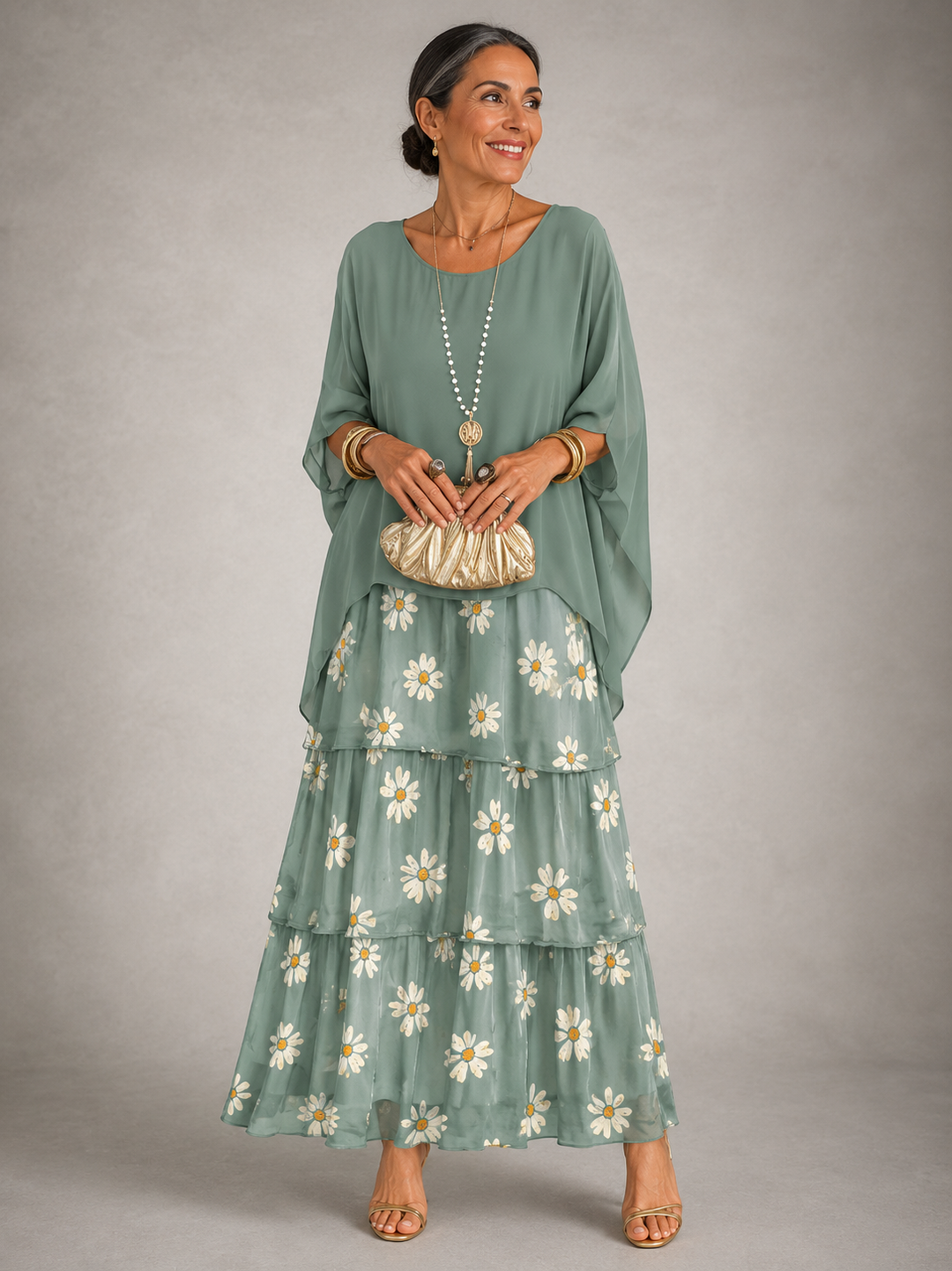 Selene | Elegant Layered Maxi Dress