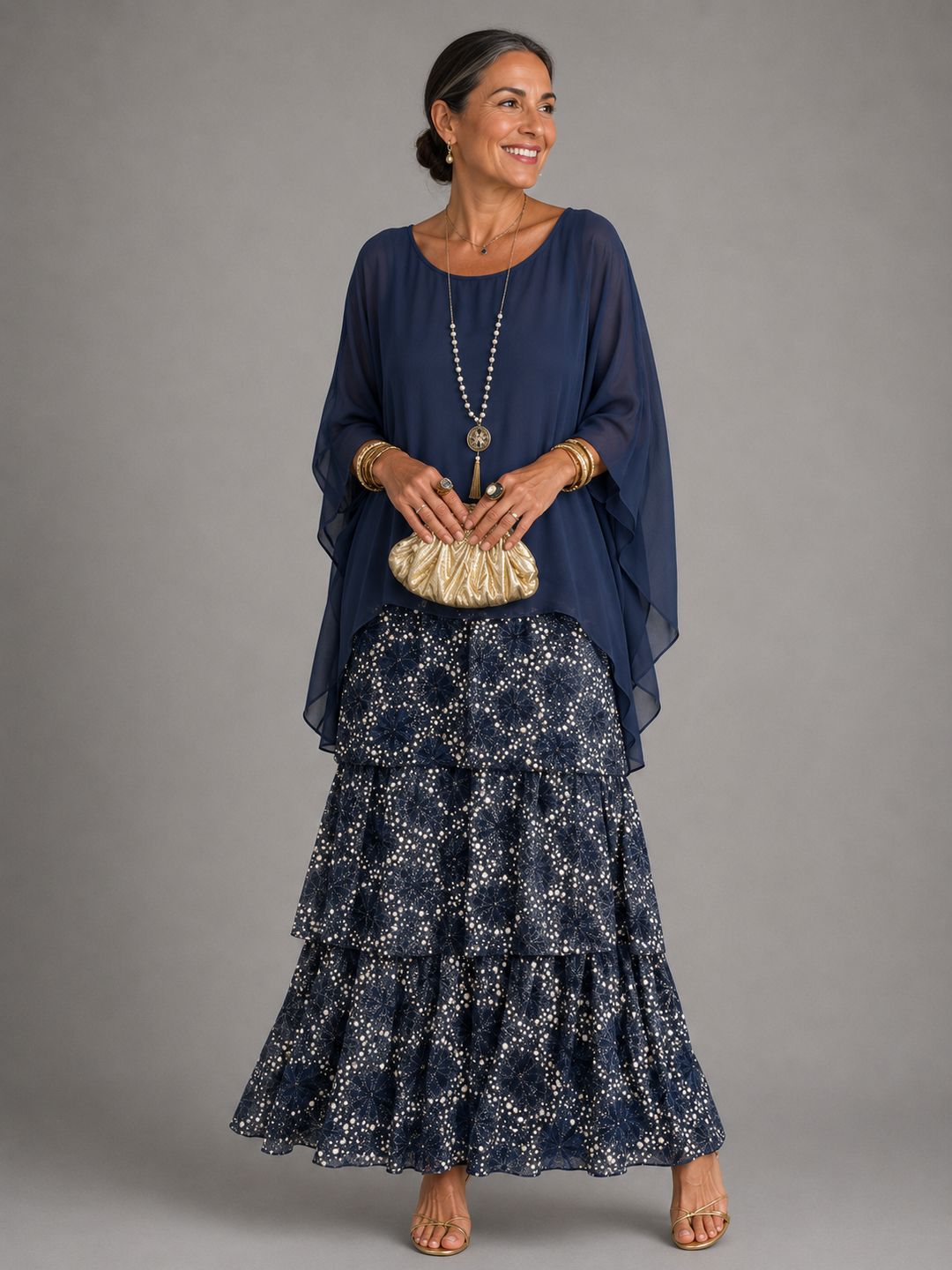 Selene | Elegant Layered Maxi Dress