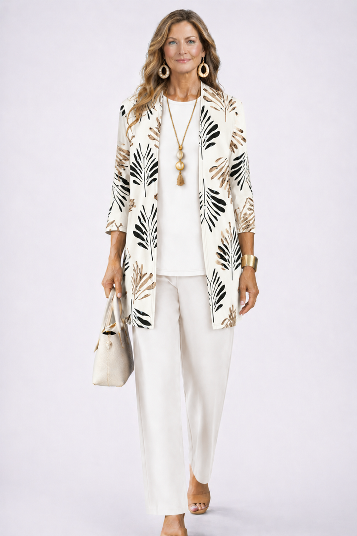 Olive | Printed Layered Trouser Set
