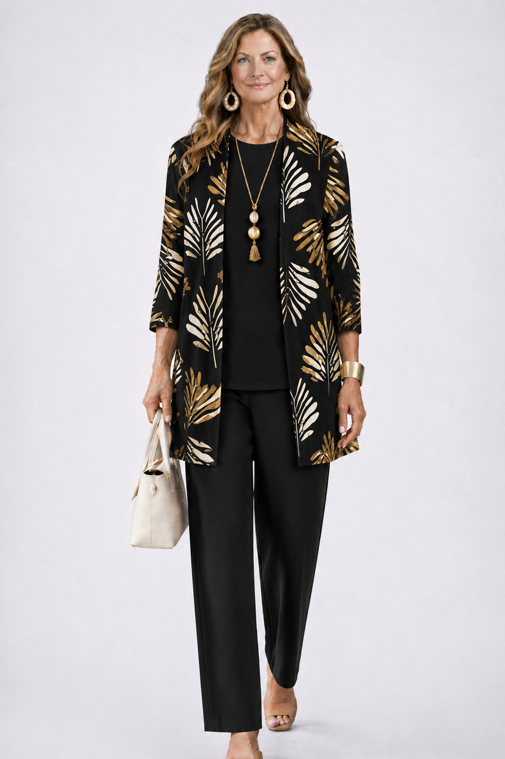 Olive | Printed Layered Trouser Set