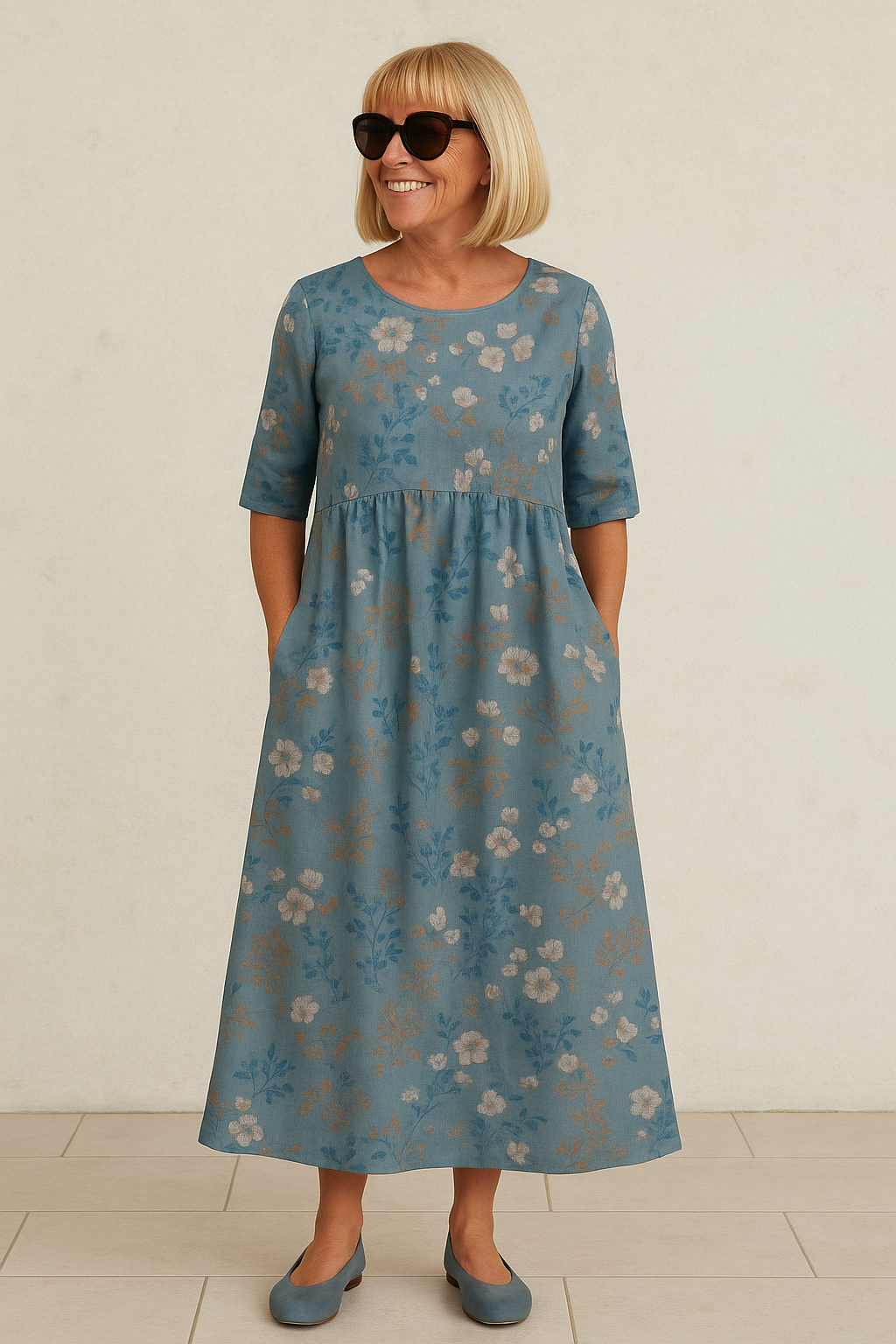 Olivia | Floral midi dress