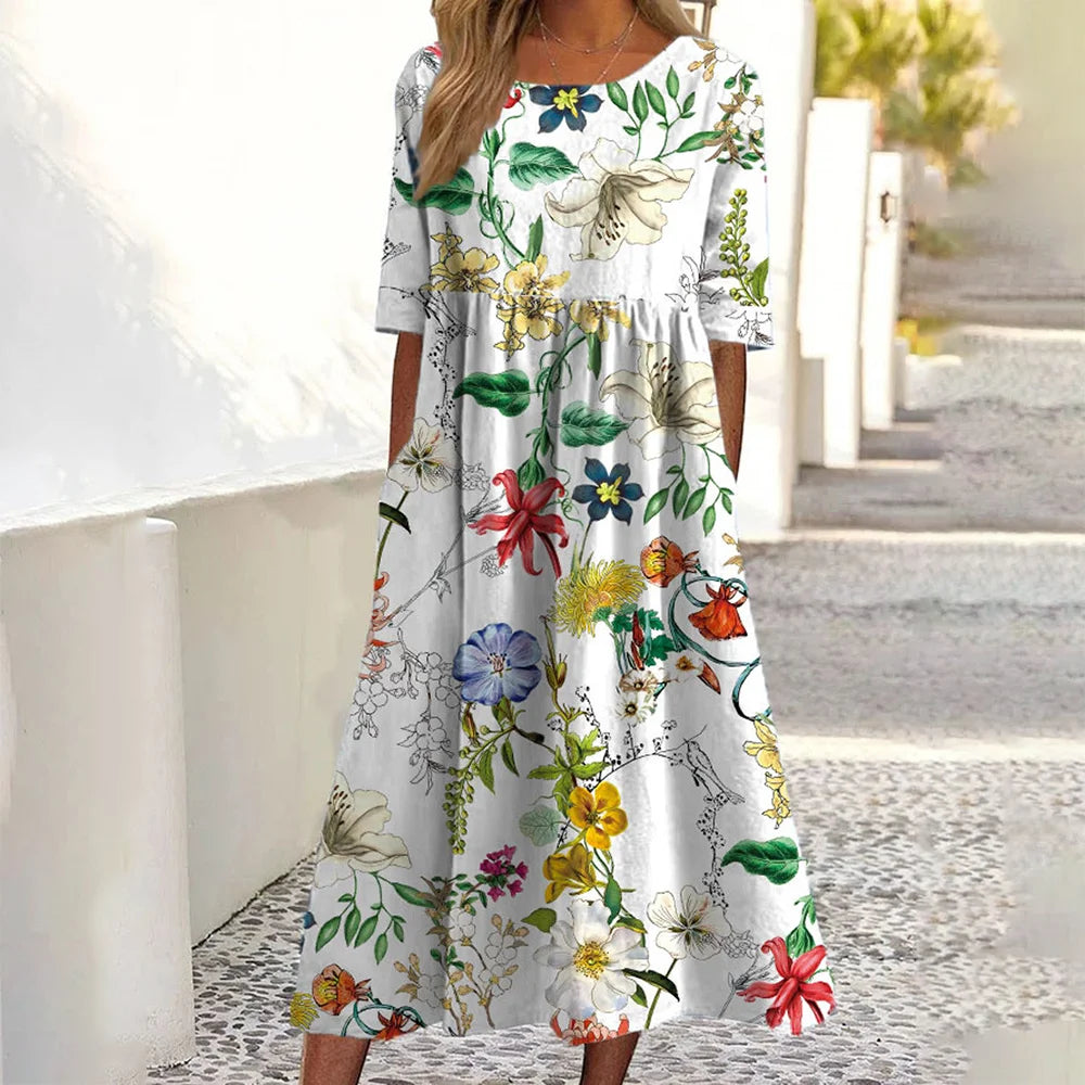 Lily | Floral midi dress