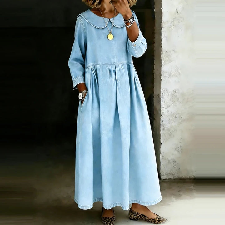 Elodie | Relaxed Collar Midi Dress