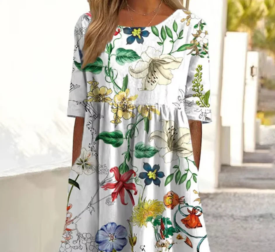 Lily | Floral midi dress