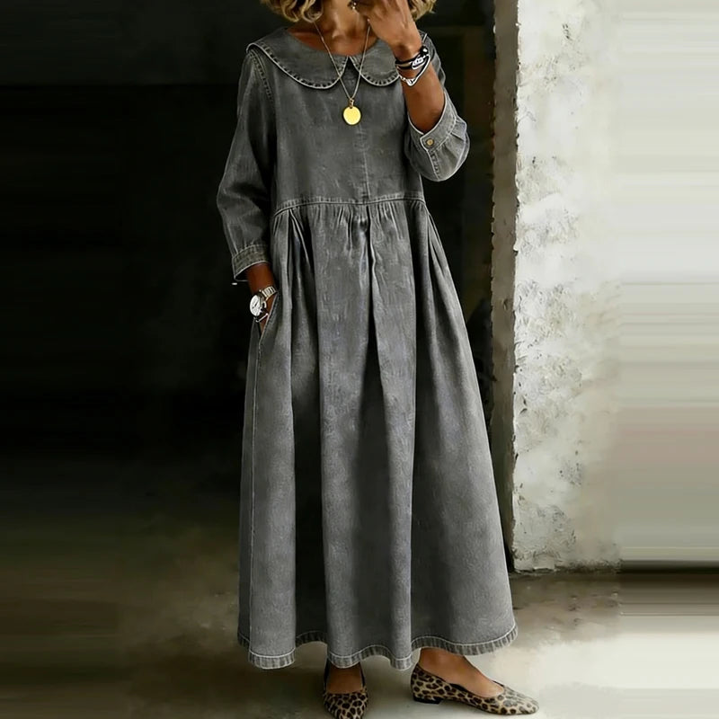 Elodie | Relaxed Collar Midi Dress