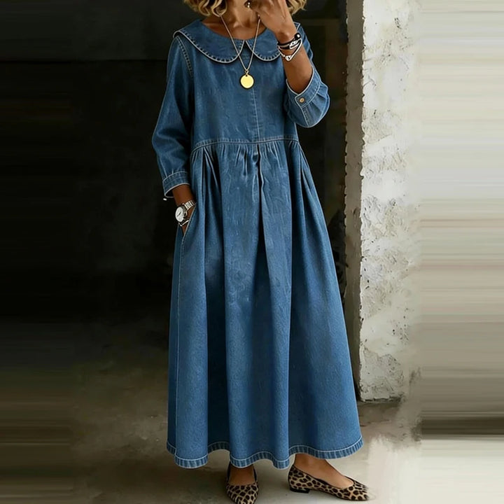 Elodie | Relaxed Collar Midi Dress