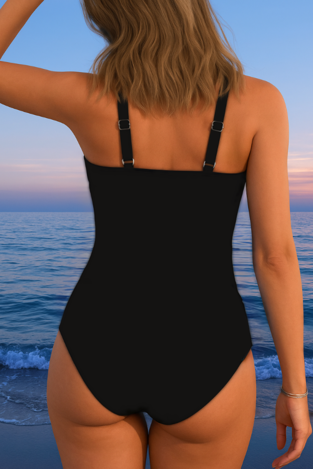 Lucille | Cross-Front Shaping One-Piece Swimsuit