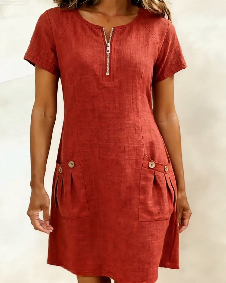 Charlotte | Zip detail midi dress