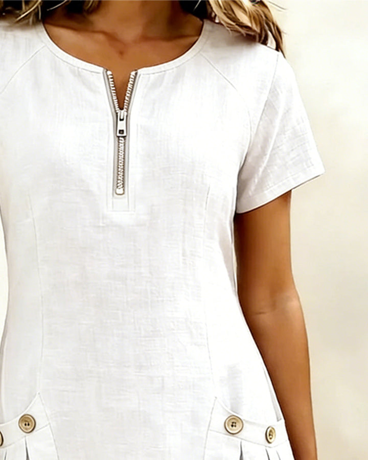Charlotte | Zip detail midi dress