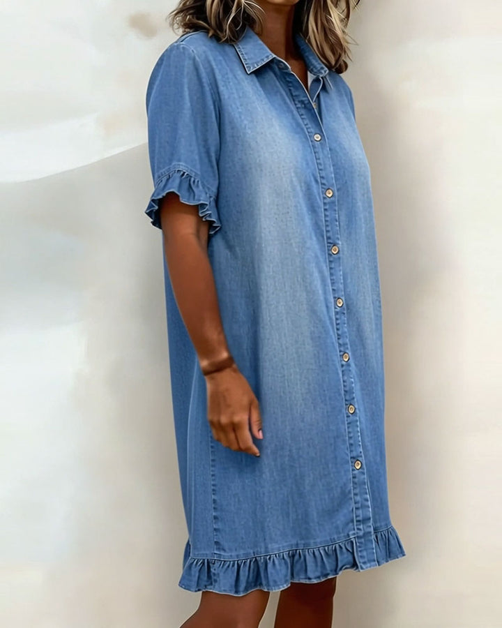 Marina | Ruffle Shirt Dress