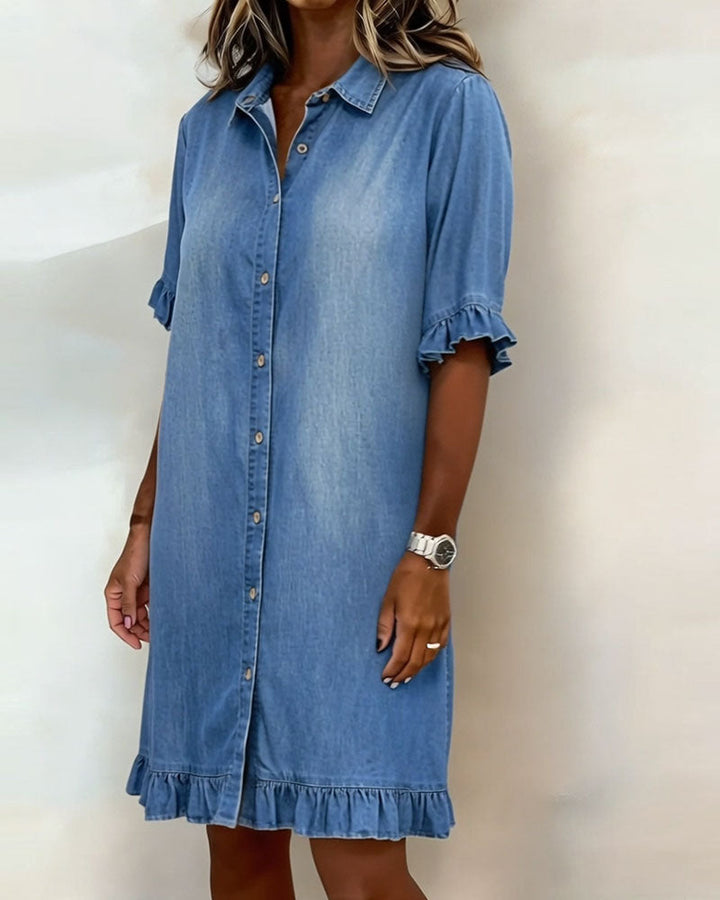 Marina | Ruffle Shirt Dress