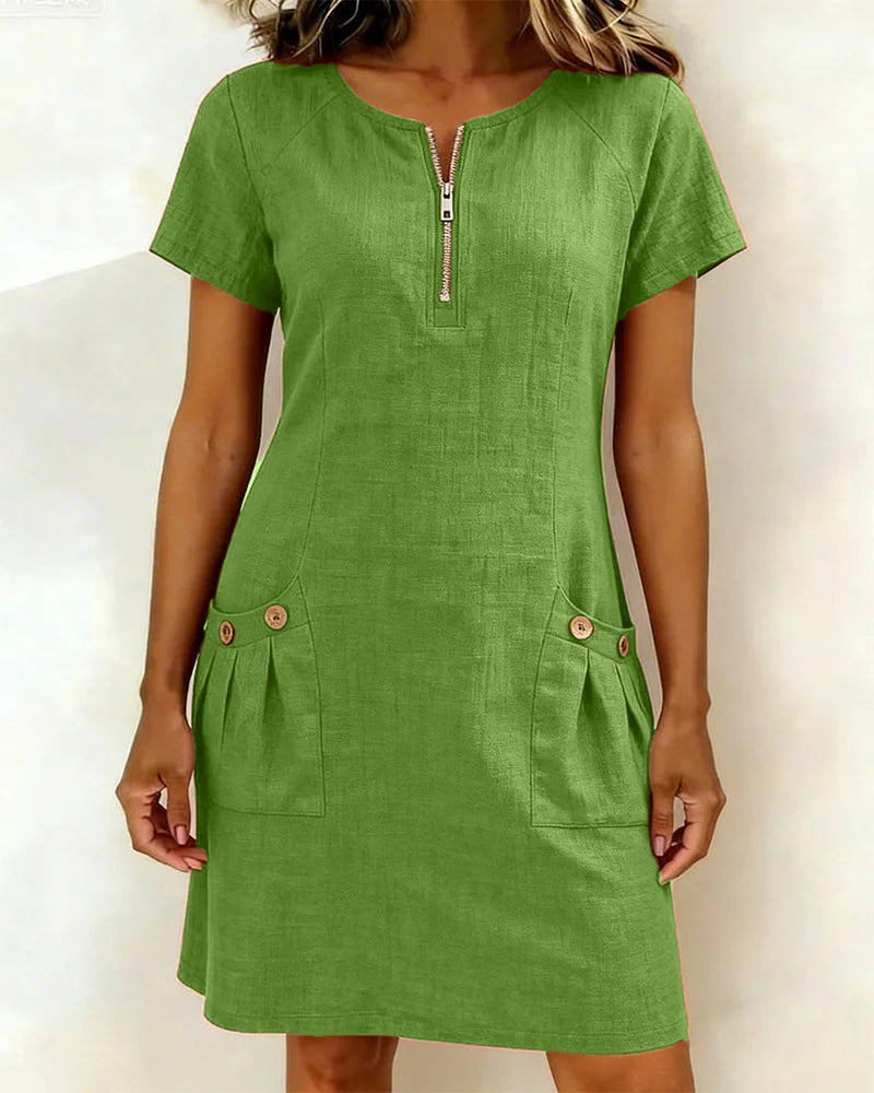 Charlotte | Zip detail midi dress
