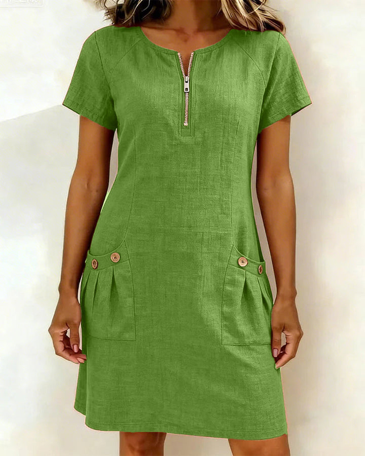 Charlotte | Zip detail midi dress