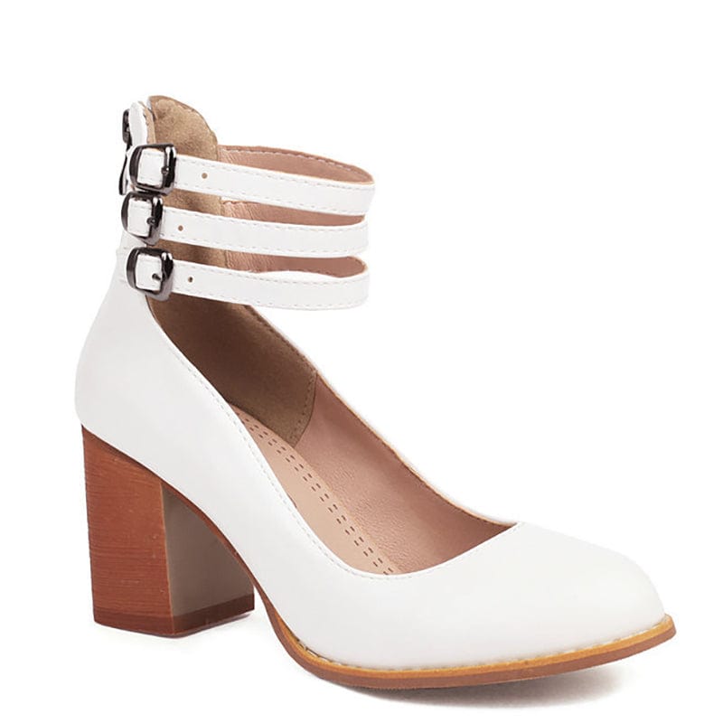Ariana | Triple-Buckle High Heels