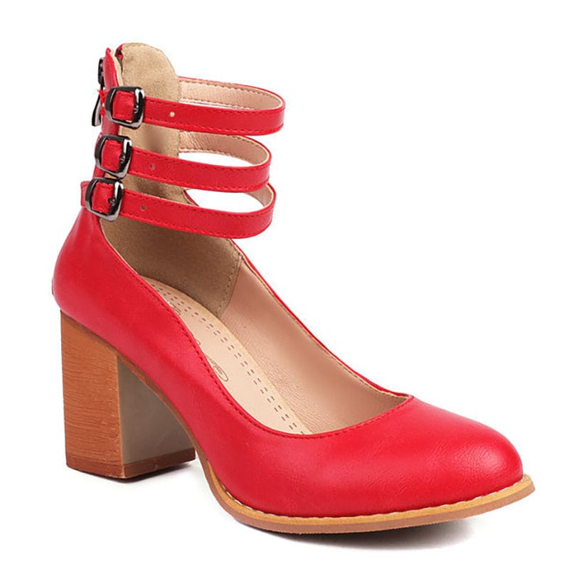Ariana | Triple-Buckle High Heels