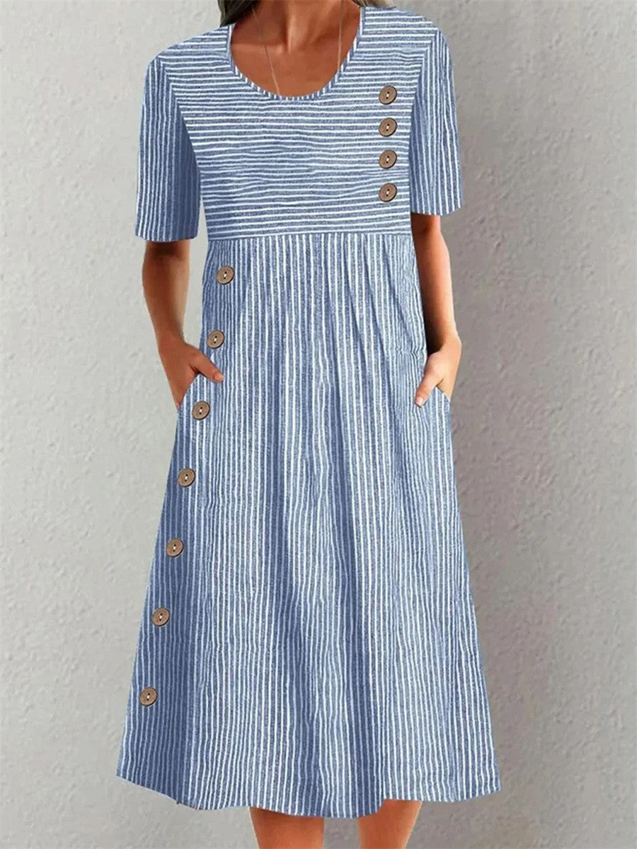 Grace | Striped midi dress