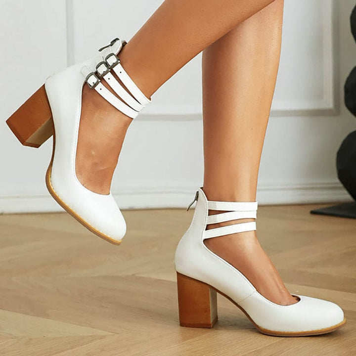 Ariana | Triple-Buckle High Heels