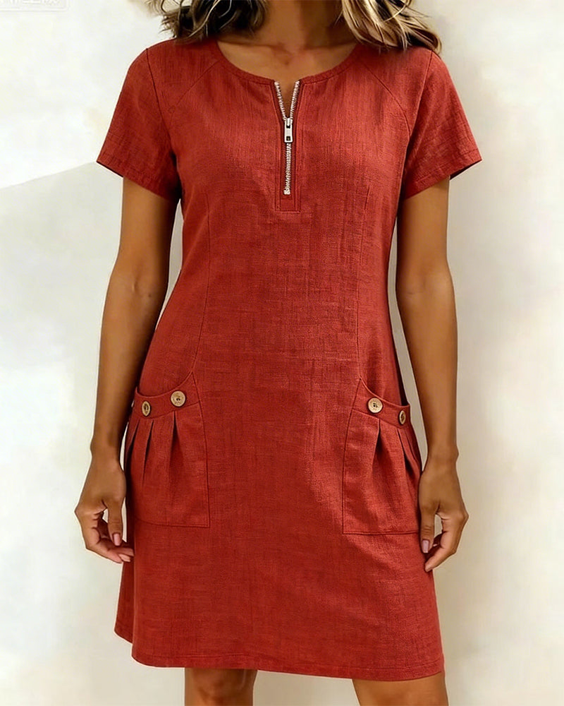 Charlotte | Zip detail midi dress