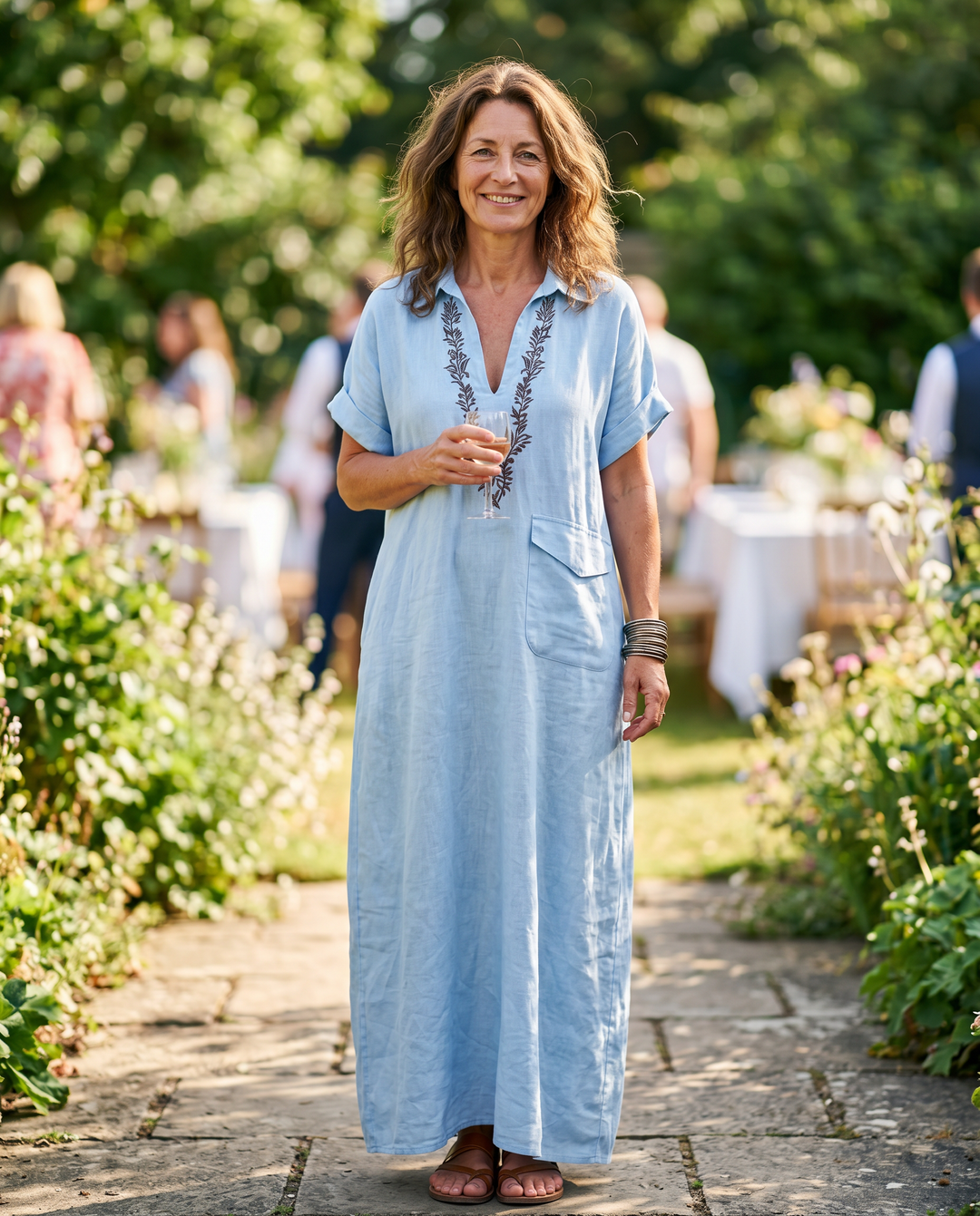 Sienna | Embroidered Relaxed Maxi Dress