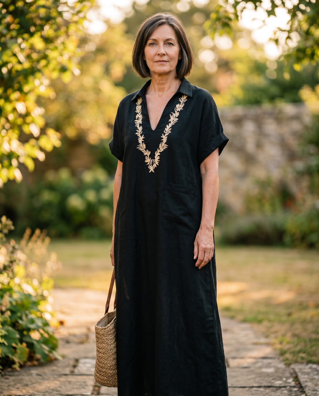 Sienna | Embroidered Relaxed Maxi Dress
