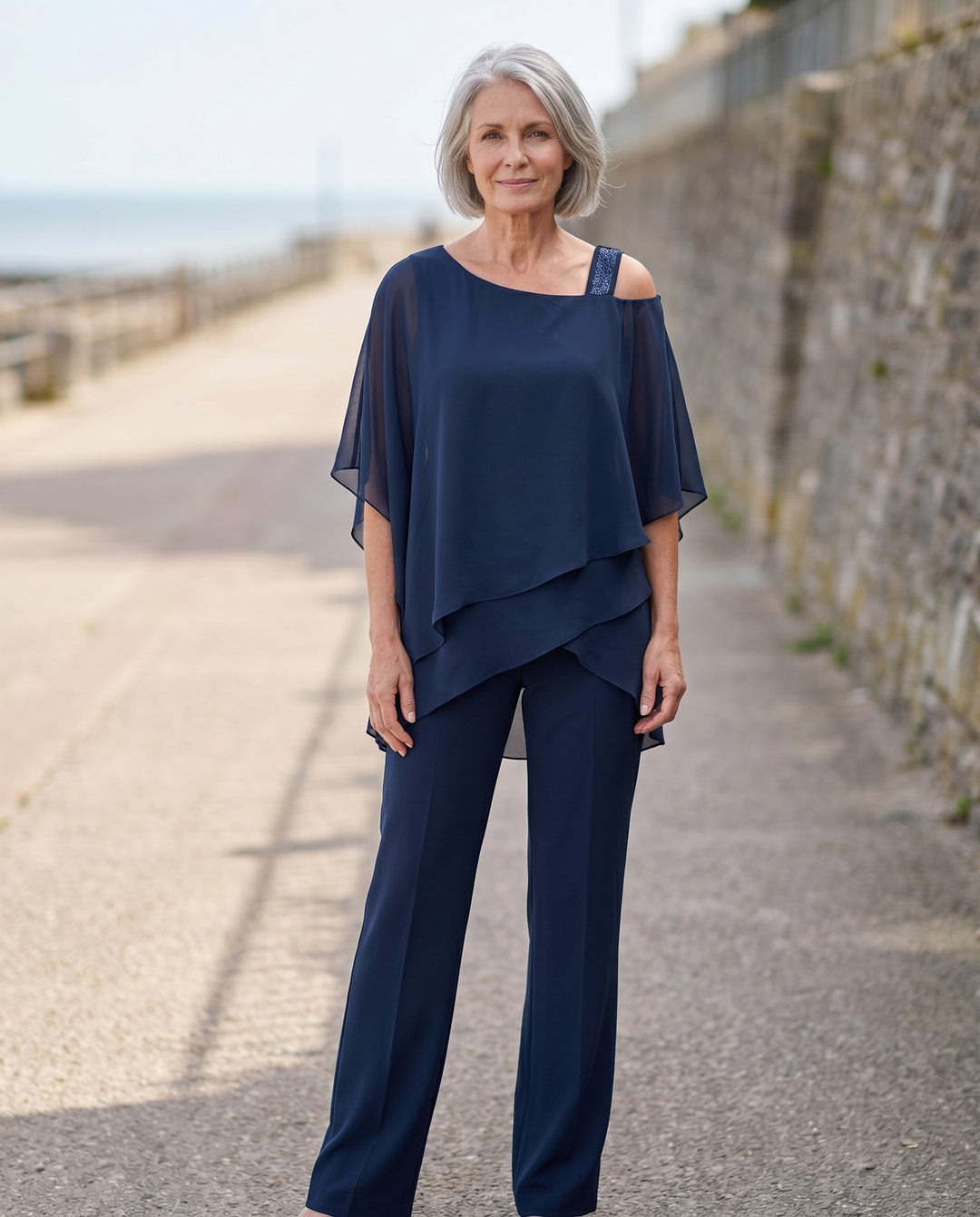 Natalia | Elegant Layered Trouser Set