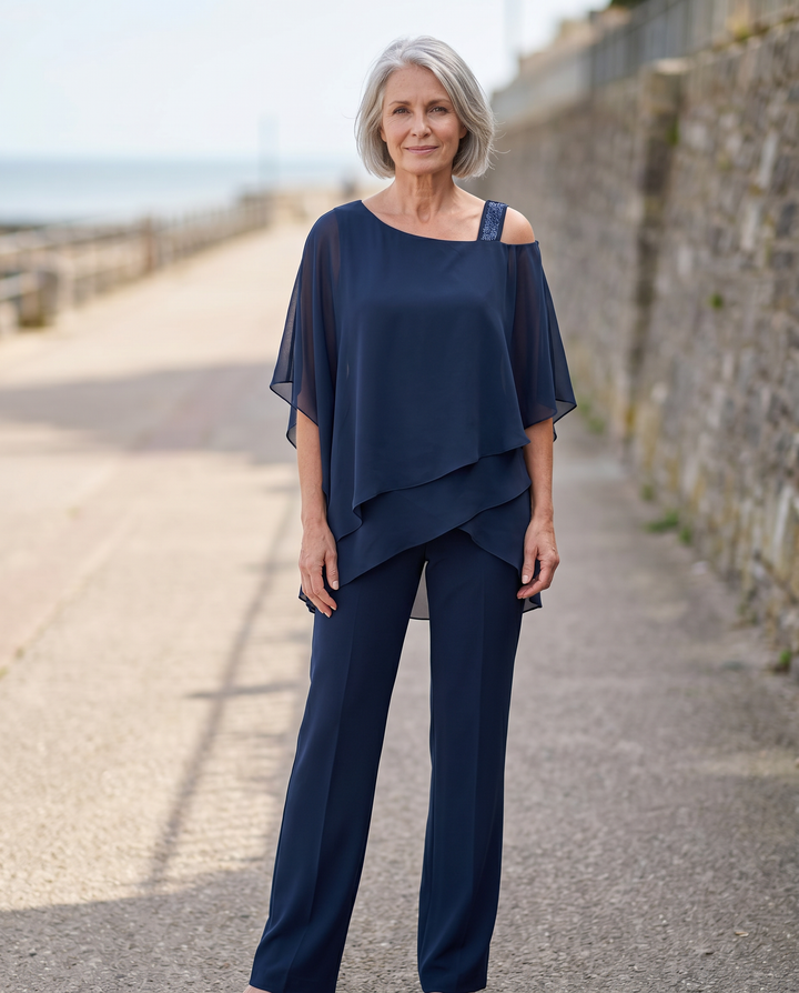 Natalia | Elegant Layered Trouser Set