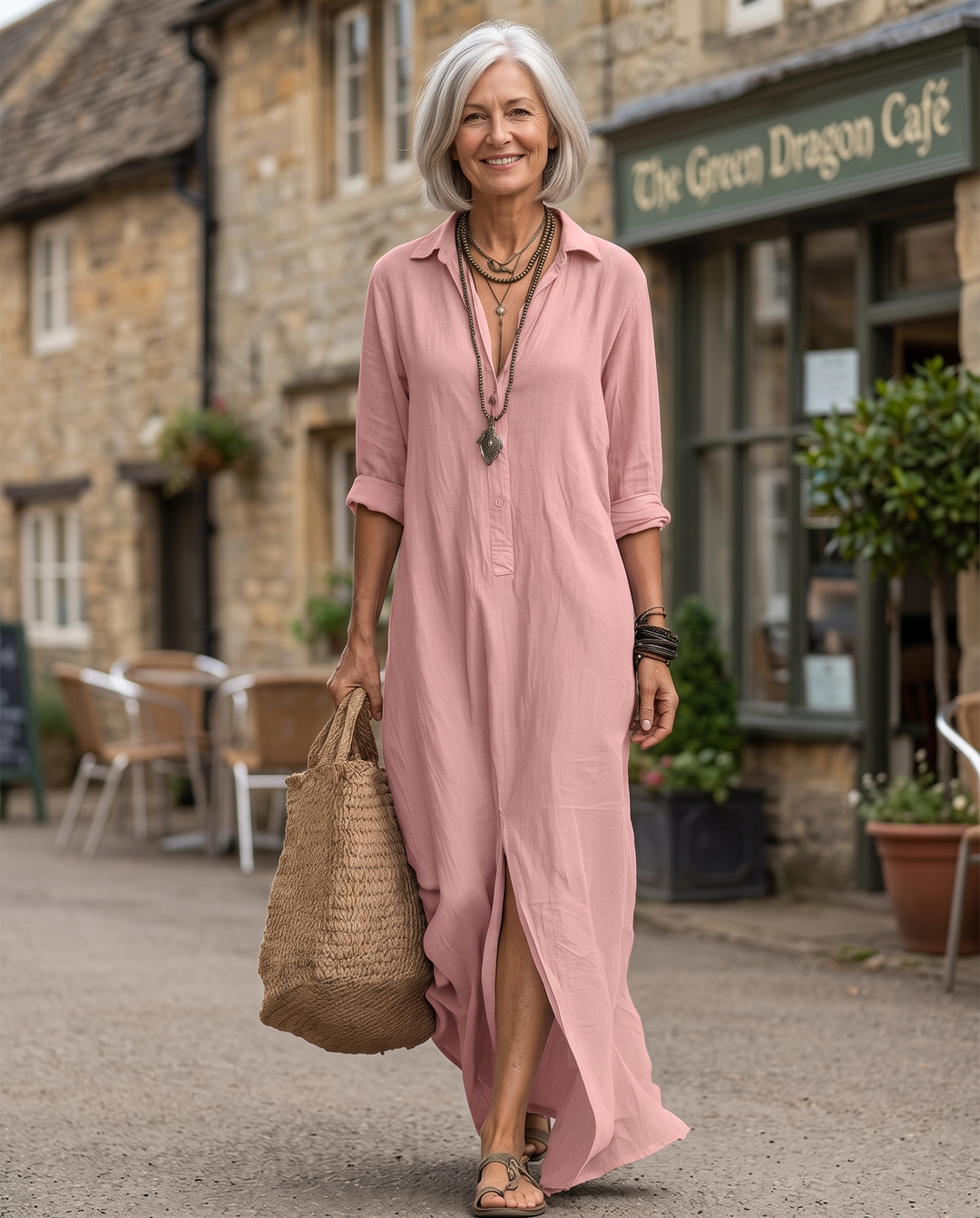 Mara | Relaxed Button Maxi Dress
