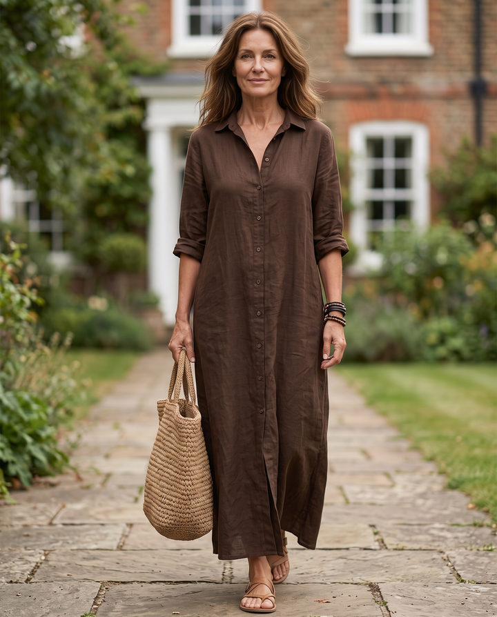 Mara | Relaxed Button Maxi Dress