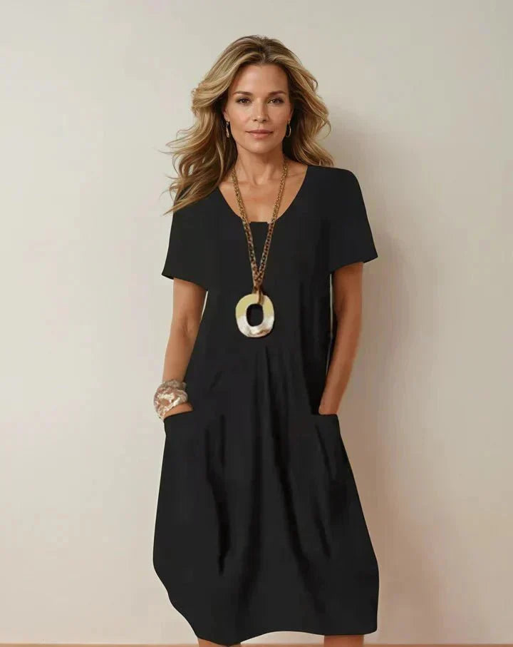 Serena | Relaxed Pocket Midi Dress