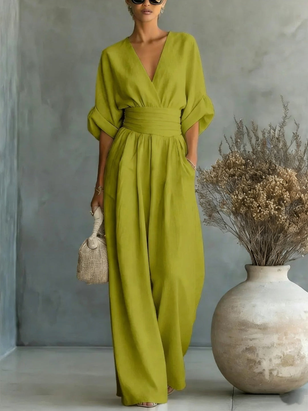 Sophia | Elegant Wide Leg Jumpsuit