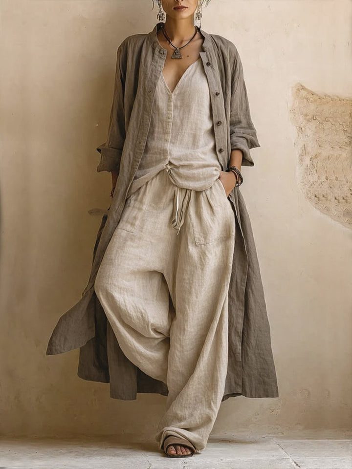Elara | Relaxed Layered Linen Set