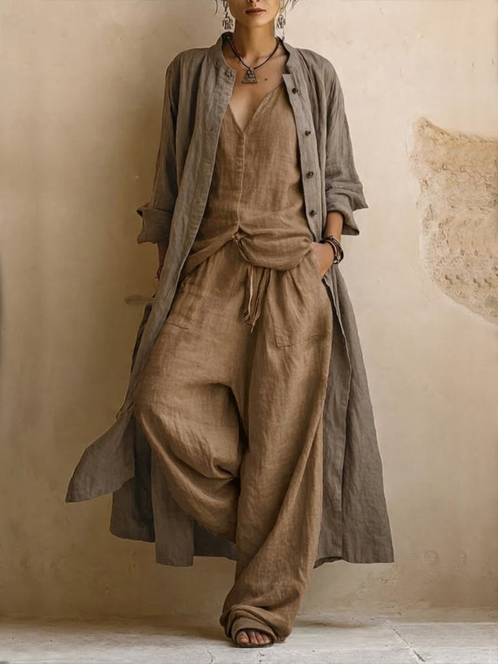 Elara | Relaxed Layered Linen Set